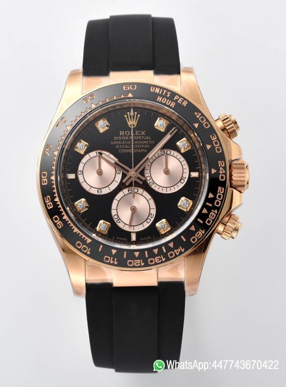 Super Clone Daytona 126515LN Black and Sundust Diamonds Set Dial 18K Rose Gold Case Oysterflex Strap SH4131 Movement 01 1 Super Clone Daytona 126515LN Black and Sundust Diamonds Set Dial 18K Rose Gold Case Oysterflex Strap SH4131 Movement 01 1