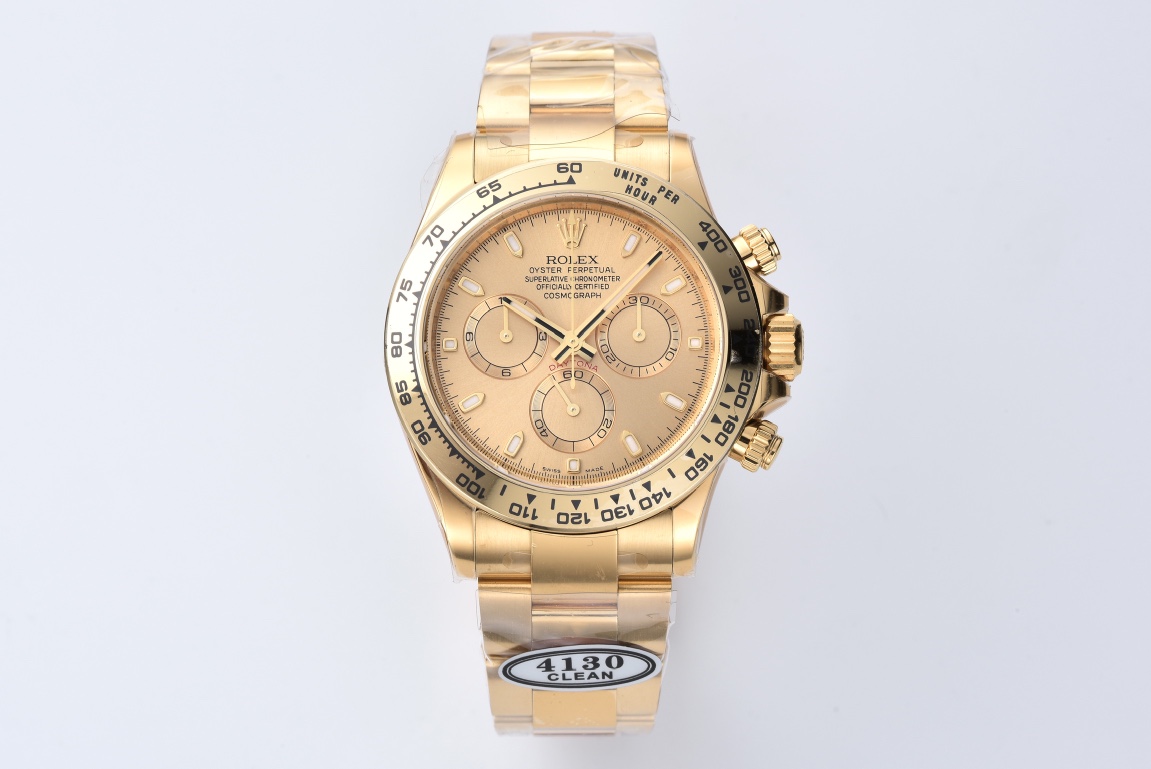 Victory Factory Rolex Daytona 116508 Full Yellow Gold Case Dial Yellow Gold Bezel Bracelet DanDong 4130 Movement 01 Clean Factory Rolex Daytona 116508 Full Yellow Gold Case Dial Yellow Gold Bezel Bracelet DanDong 4130 Movement 01