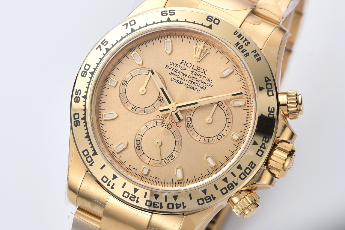 Victory Factory Rolex Daytona 116508 Full Yellow Gold Case Dial Yellow Gold Bezel Bracelet DanDong 4130 Movement 03 Clean Factory Rolex Daytona 116508 Full Yellow Gold Case Dial Yellow Gold Bezel Bracelet DanDong 4130 Movement 03