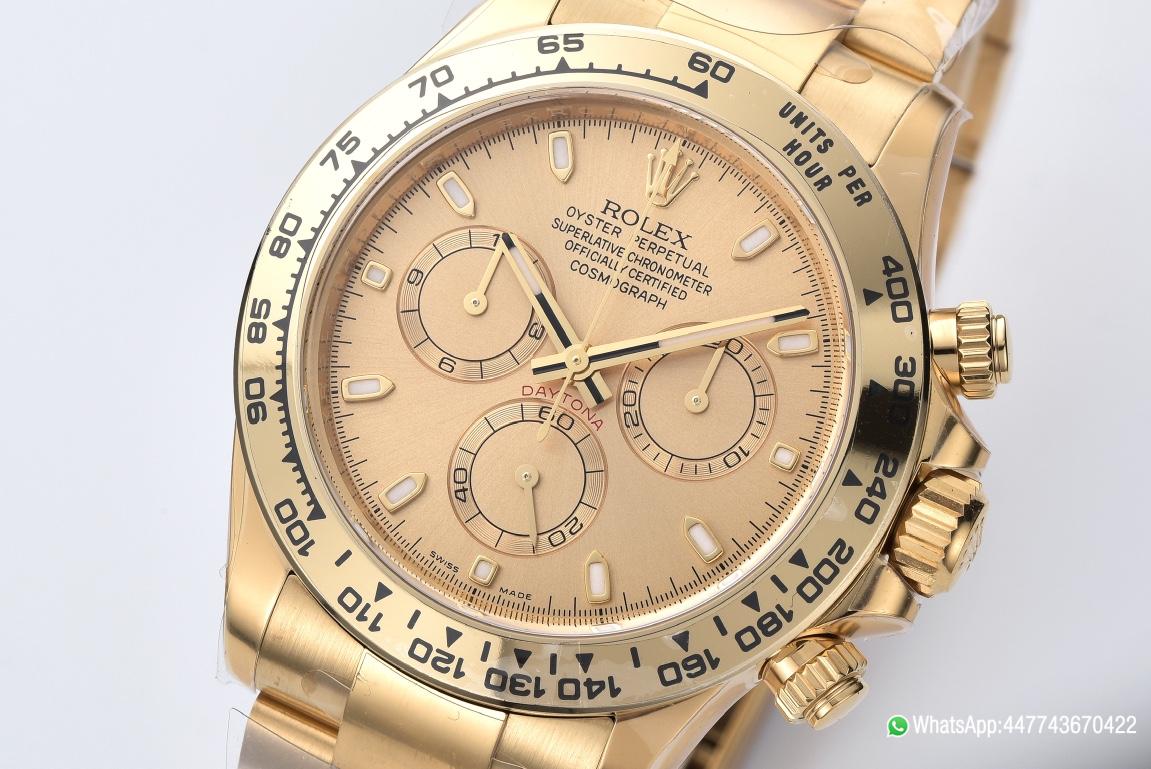 Super Clone Rolex Daytona 116508 Full Yellow Gold Case Dial Yellow Gold Bezel Bracelet DanDong 4130 Movement 03 Super Clone Rolex Daytona 116508 Full Yellow Gold Case Dial Yellow Gold Bezel Bracelet DanDong 4130 Movement 03