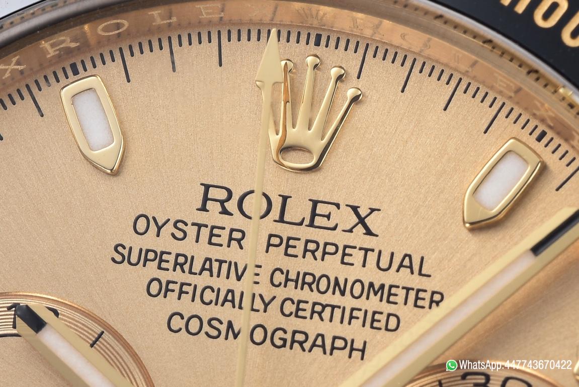 Super Clone Rolex Daytona 116518LN 0042 Yellow Gold Dial and Case Black Ceramic Bezel Cal4130 Black Oyster Rubber Oysterflex Strap 03 Super Clone Rolex Daytona 116518LN 0042 Yellow Gold Dial and Case Black Ceramic Bezel Cal4130 Black Oyster Rubber Oysterflex Strap 03