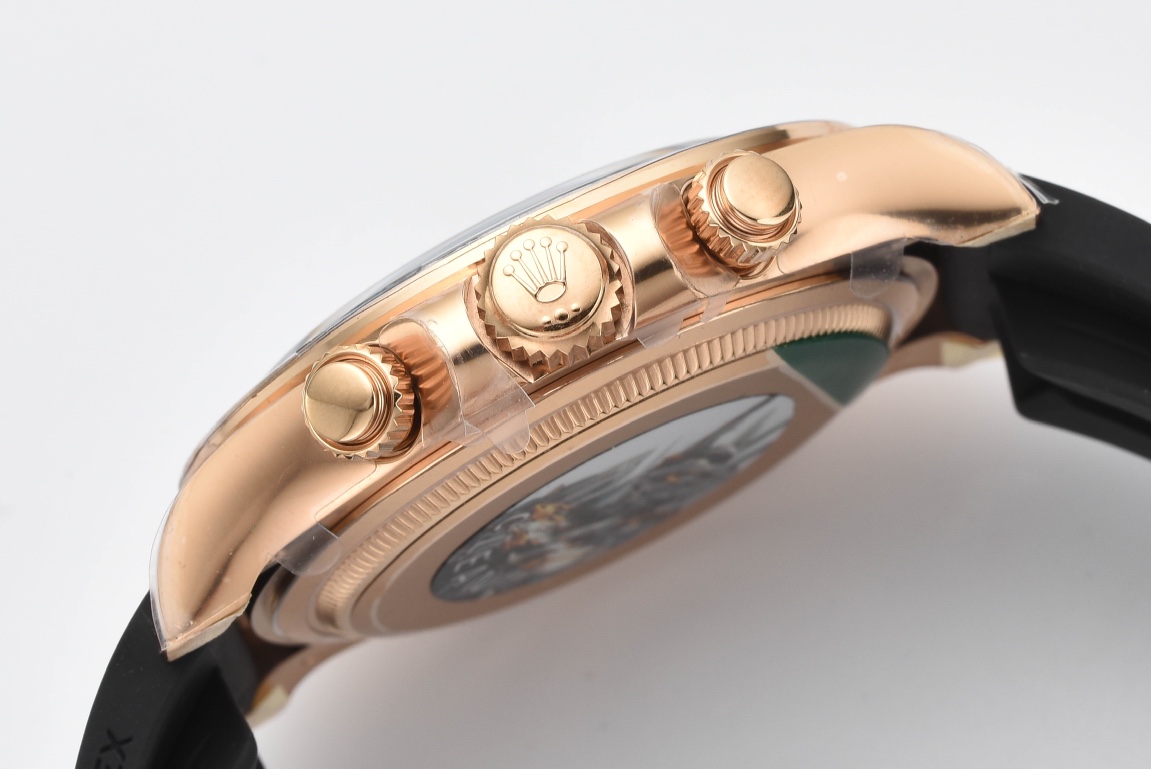 Victory Factory Rolex Daytona 126515LN 18K Rose Gold Plated Case Black and Rose Gold Dial Oysterflex Strap SH4131 06 Clean Factory Rolex Daytona 126515LN 18K Rose Gold Plated Case Black and Rose Gold Dial Oysterflex Strap SH4131 06