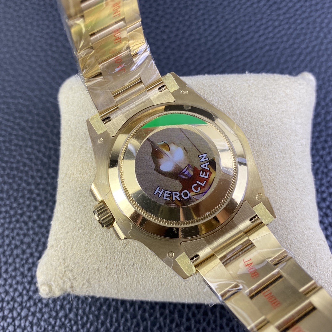 Clean Factory Submariner 116618LN 40mm Black Dial Ceramic Bezel Full Yellow Gold Plated Case Oyster Bracelet SH3135 Movement 07