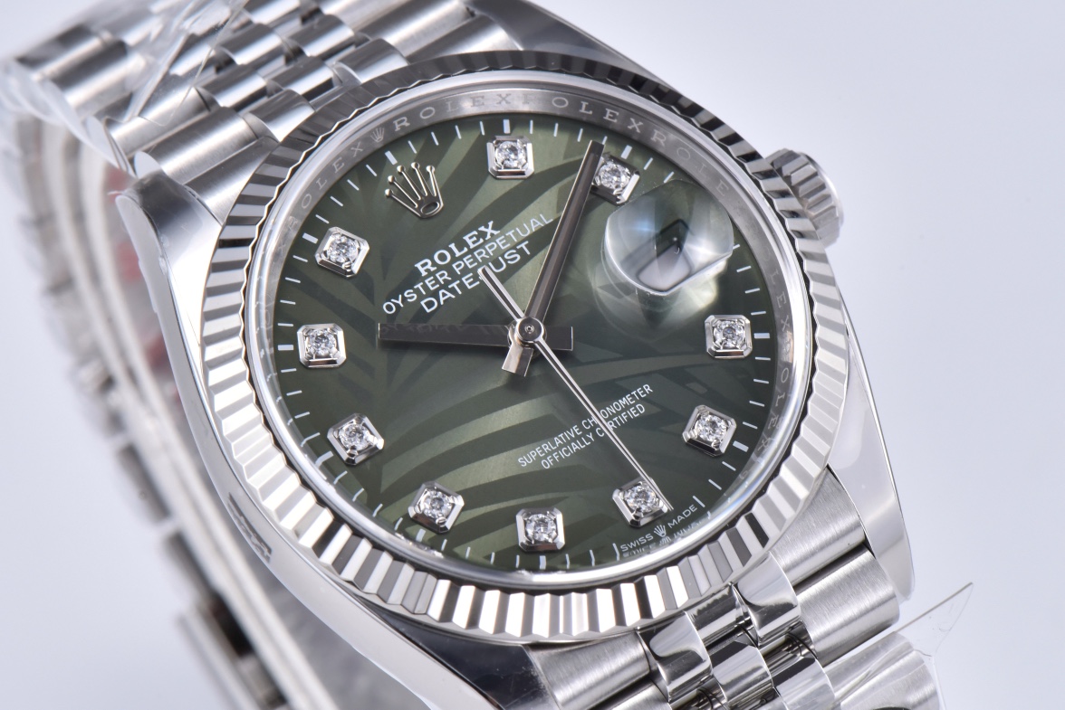 Victory Factory DateJust 36mm 126234 Green Palm motif Dial Diamond Hour Markers 904L Steel Material Jubilee Bracelet SH3235 Caliber 03 Clean Factory DateJust 36mm 126234 Green Palm motif Dial Diamond Hour Markers 904L Steel Material Jubilee Bracelet SH3235 Caliber 03
