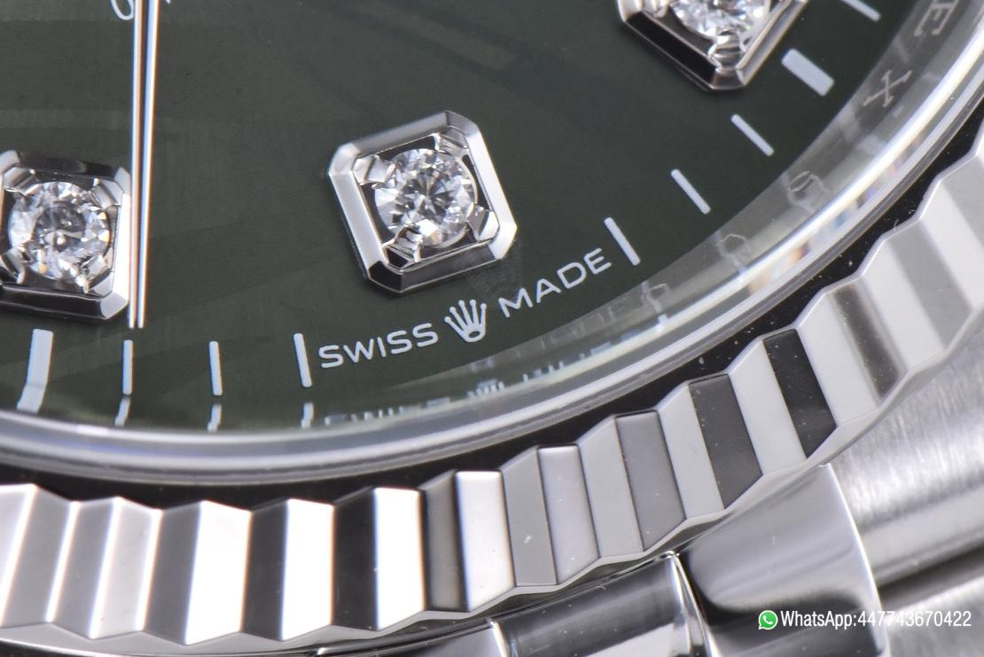 Super Clone DateJust 36mm 126234 Green Palm motif Dial Diamond Hour Markers 904L Steel Material Jubilee Bracelet SH3235 Caliber 06 Super Clone DateJust 36mm 126234 Green Palm motif Dial Diamond Hour Markers 904L Steel Material Jubilee Bracelet SH3235 Caliber 06
