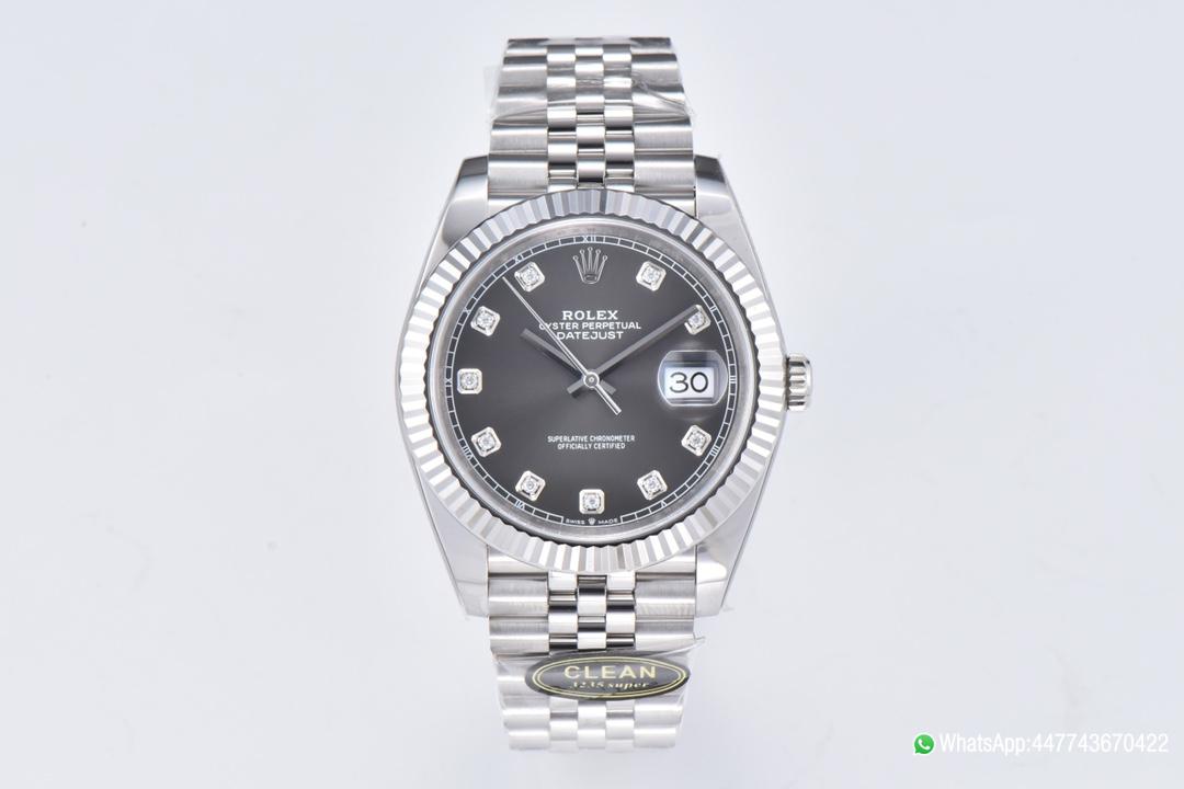Super Clone Datejust 36mm Gray Dial with Diamond Hour Markers 904L Steel Case Jubilee Bracelet SuperClone 3235 Movement 01 Super Clone Datejust 36mm Gray Dial with Diamond Hour Markers 904L Steel Case Jubilee Bracelet SuperClone 3235 Movement 01