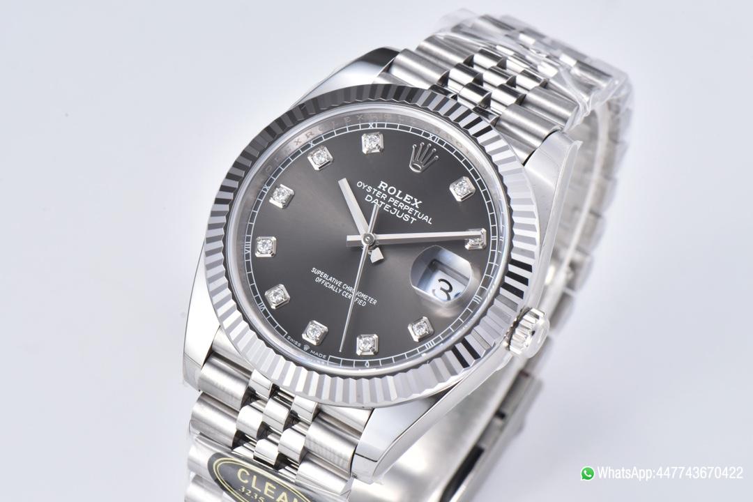 Super Clone Datejust 36mm Gray Dial with Diamond Hour Markers 904L Steel Case Jubilee Bracelet SuperClone 3235 Movement 02 Super Clone Datejust 36mm Gray Dial with Diamond Hour Markers 904L Steel Case Jubilee Bracelet SuperClone 3235 Movement 02