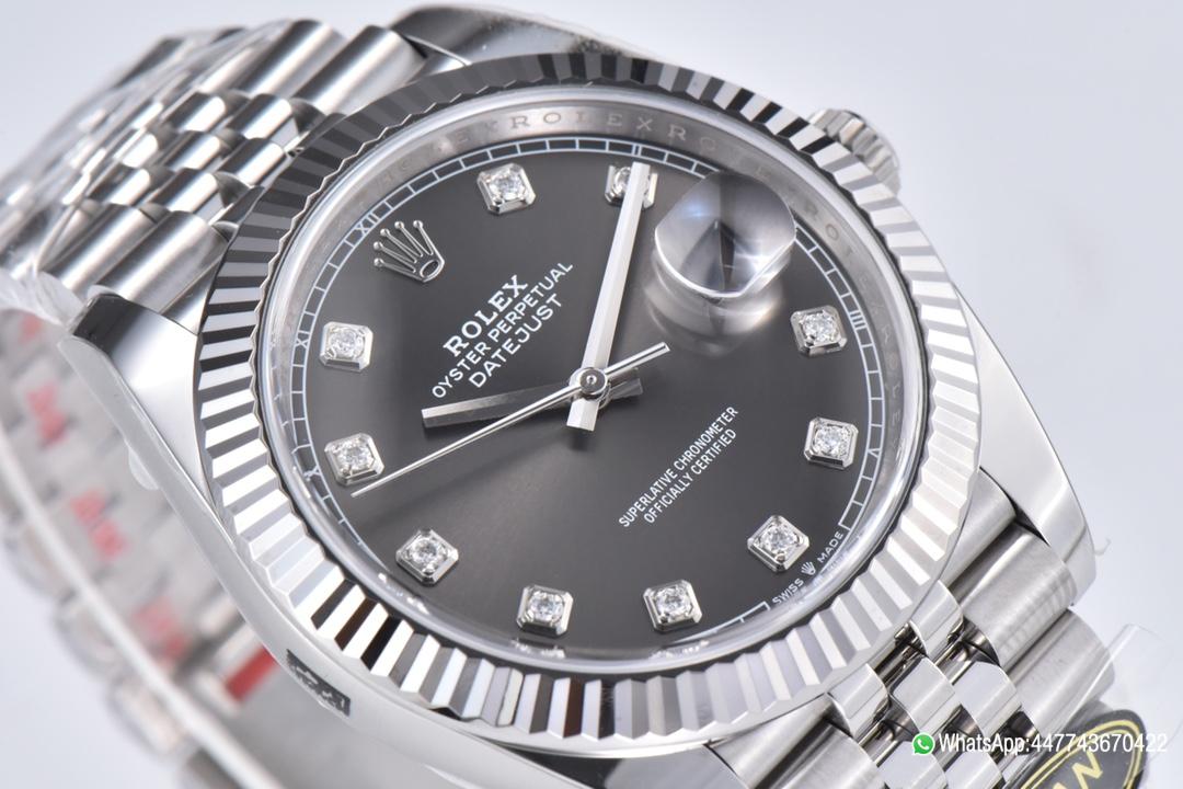 Super Clone Datejust 36mm Gray Dial with Diamond Hour Markers 904L Steel Case Jubilee Bracelet SuperClone 3235 Movement 03 Super Clone Datejust 36mm Gray Dial with Diamond Hour Markers 904L Steel Case Jubilee Bracelet SuperClone 3235 Movement 03