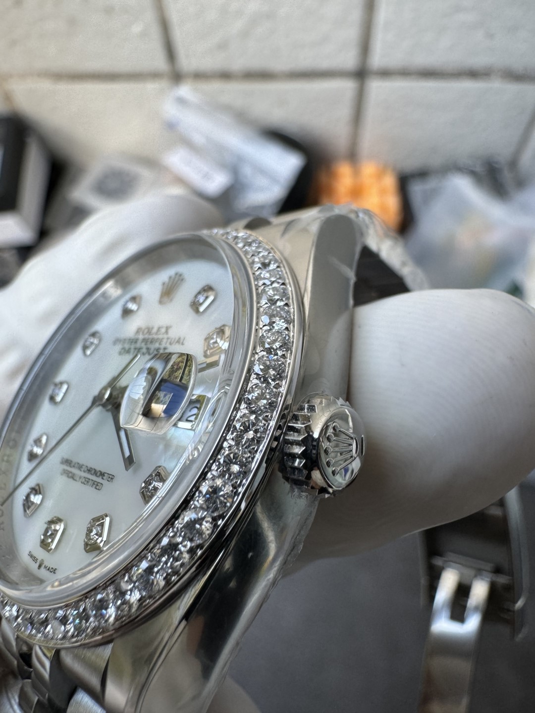 Victory Factory Datejust 36mm M126284RBR 0011 MOP Dial with Diamond Hour Markers Diamonds set Bezel 3235 Movement Jubilee Bracelet 13 Clean Factory Datejust 36mm M126284RBR 0011 MOP Dial with Diamond Hour Markers Diamonds set Bezel 3235 Movement Jubilee Bracelet 13