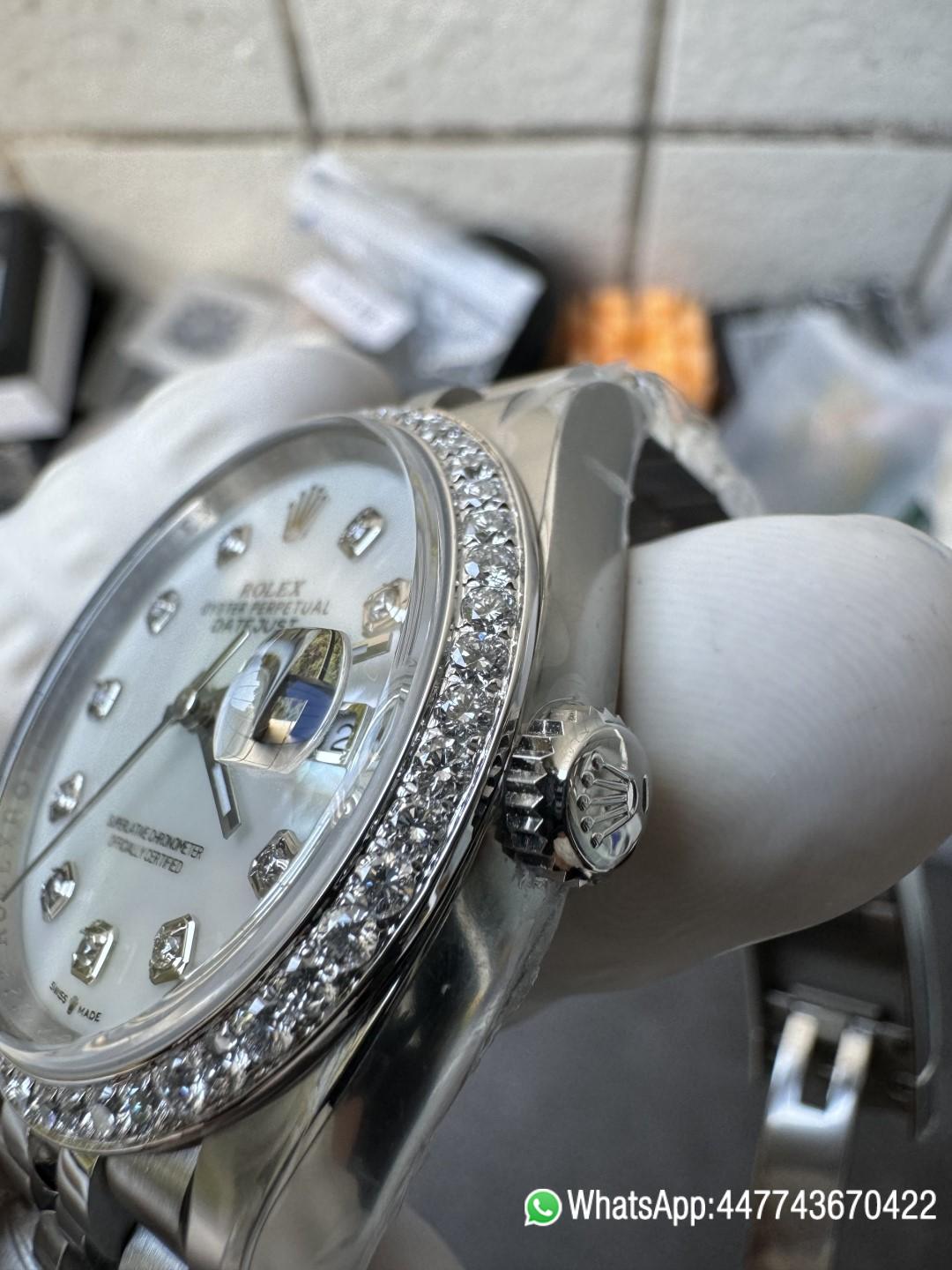 Super Clone Datejust 36mm M126284RBR 0011 MOP Dial with Diamond Hour Markers Diamonds set Bezel 3235 Movement Jubilee Bracelet 13 Super Clone Datejust 36mm M126284RBR 0011 MOP Dial with Diamond Hour Markers Diamonds set Bezel 3235 Movement Jubilee Bracelet 13