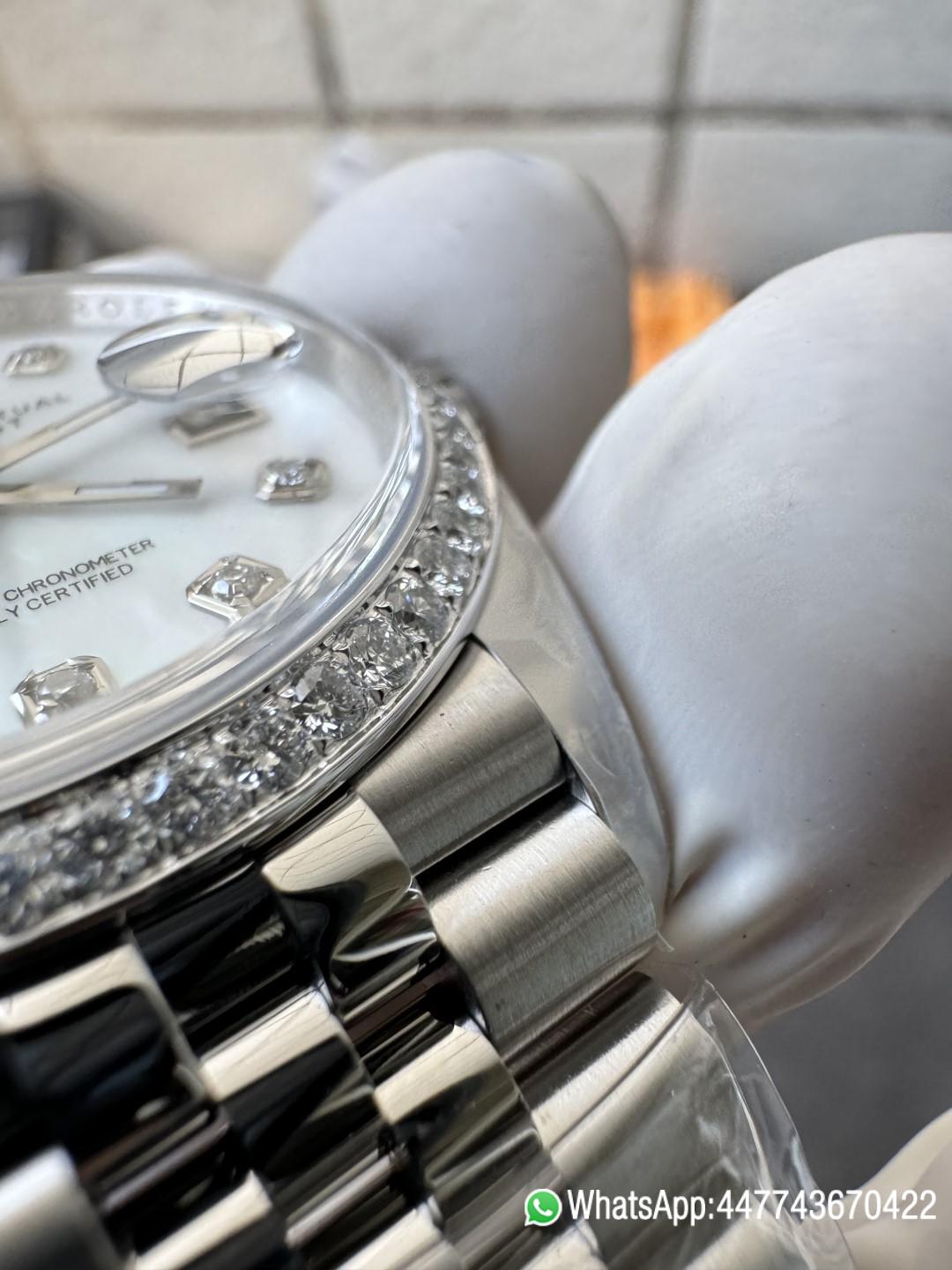 Super Clone Datejust 36mm M126284RBR 0011 MOP Dial with Diamond Hour Markers Diamonds set Bezel 3235 Movement Jubilee Bracelet 14 Super Clone Datejust 36mm M126284RBR 0011 MOP Dial with Diamond Hour Markers Diamonds set Bezel 3235 Movement Jubilee Bracelet 14