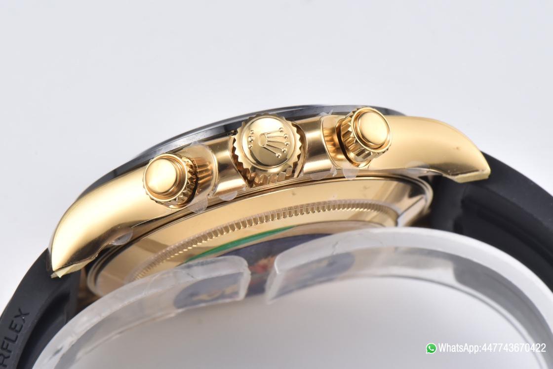 Super Clone Daytona 116518LN Mother of Pearl Dial with Diamond Hour Markers Yellow Gold Case Oysterflex DD4130 Caliber 07 Super Clone Daytona 116518LN Mother of Pearl Dial with Diamond Hour Markers Yellow Gold Case Oysterflex DD4130 Caliber 07