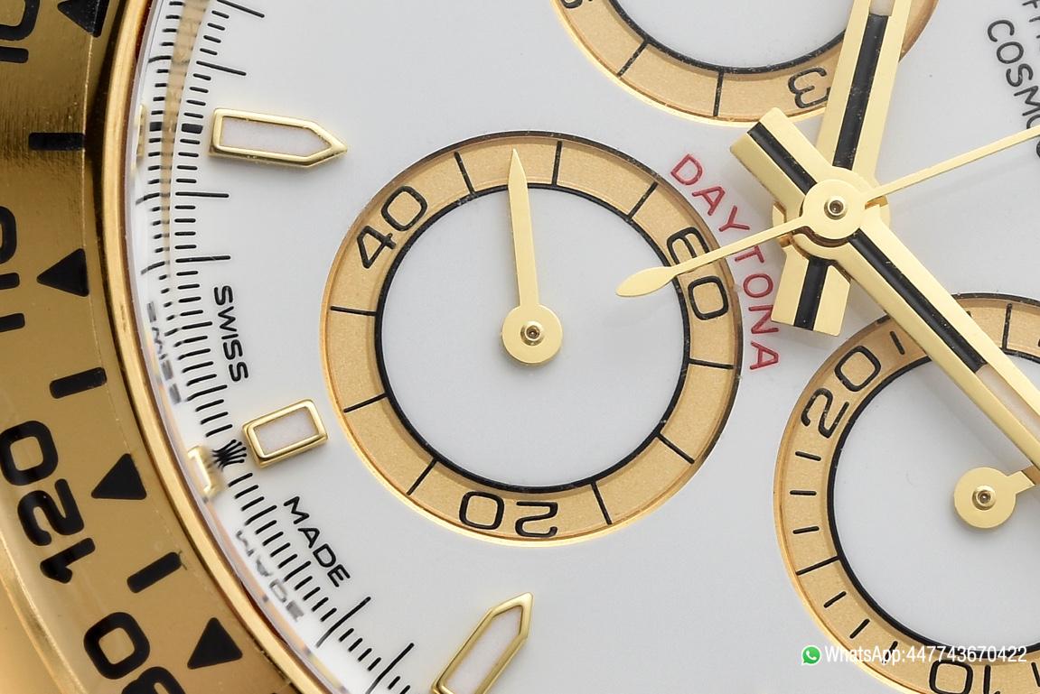 Super Clone Daytona 126508 White Dial on 18K Yellow Gold Plated Bracelet ShangHai 4131 Movement 05 Super Clone Daytona 126508 White Dial on 18K Yellow Gold Plated Bracelet ShangHai 4131 Movement 05