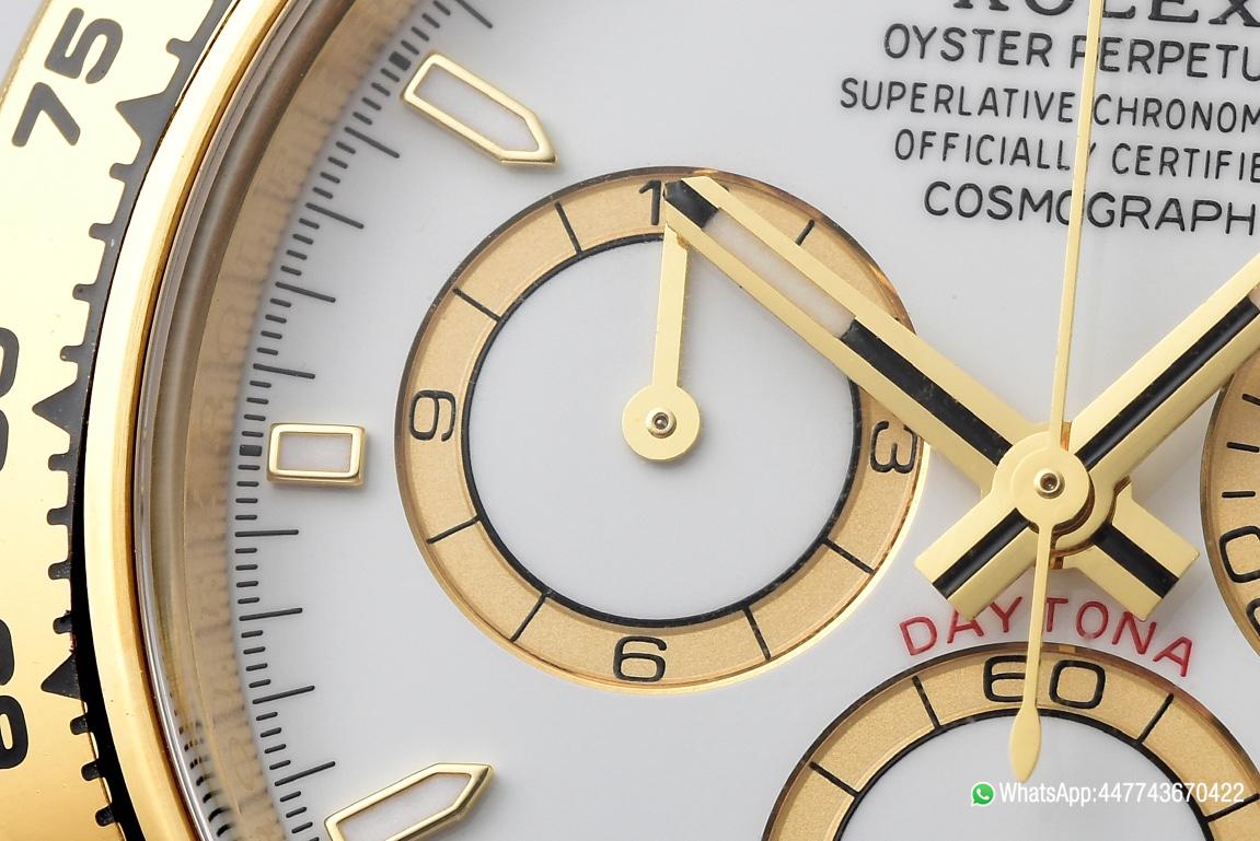 Super Clone Daytona 126508 White Dial on 18K Yellow Gold Plated Bracelet ShangHai 4131 Movement 06 Super Clone Daytona 126508 White Dial on 18K Yellow Gold Plated Bracelet ShangHai 4131 Movement 06
