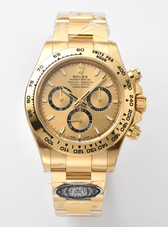 Victory Factory Daytona 126508 Yellow Gold Dial with Black Chrono Counter 18K Yellow Gold Plated Bracelet 4131 Movement 00 Clean Factory Daytona 126508 Yellow Gold Dial with Black Chrono Counter 18K Yellow Gold Plated Bracelet 4131 Movement 00
