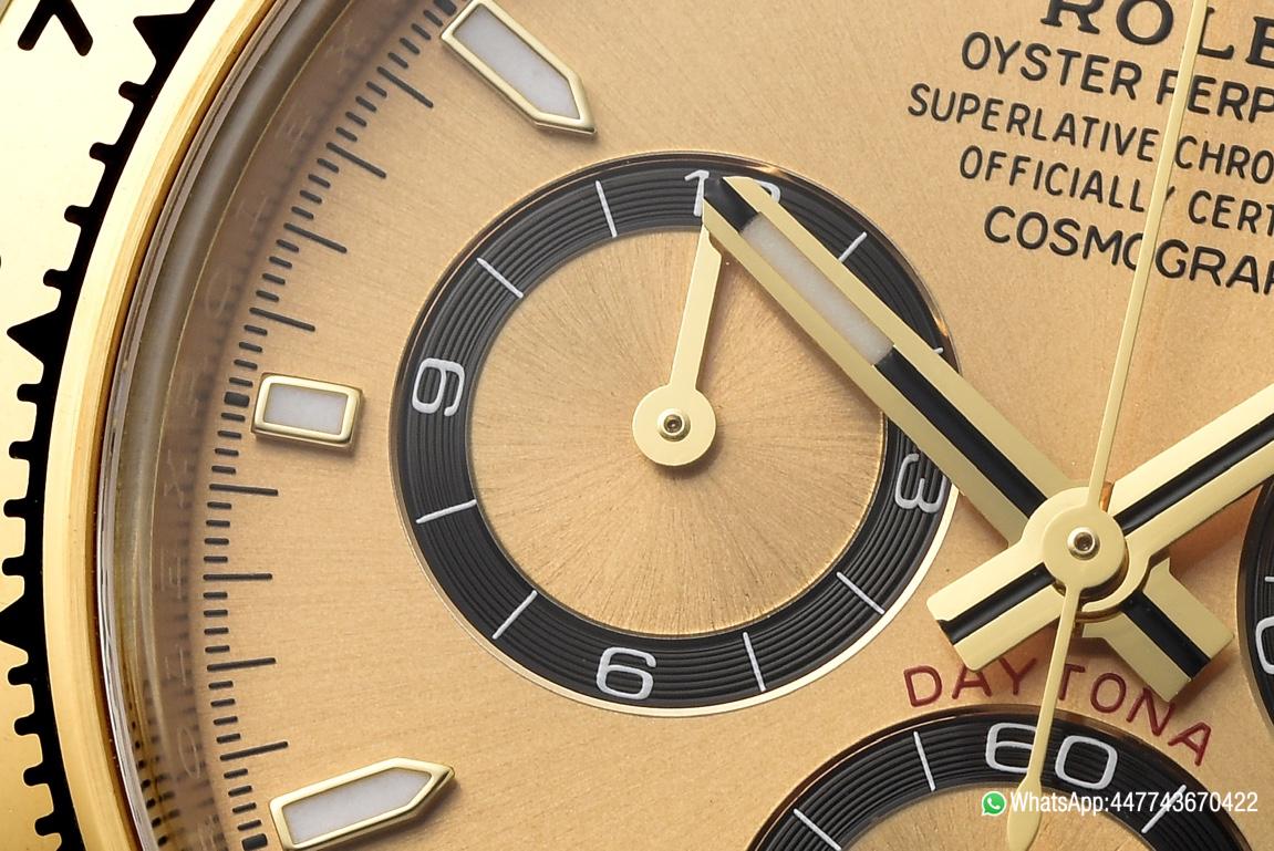 Super Clone Daytona 126508 Yellow Gold Dial with Black Chrono Counter 18K Yellow Gold Plated Bracelet 4131 Movement 05 Super Clone Daytona 126508 Yellow Gold Dial with Black Chrono Counter 18K Yellow Gold Plated Bracelet 4131 Movement 05