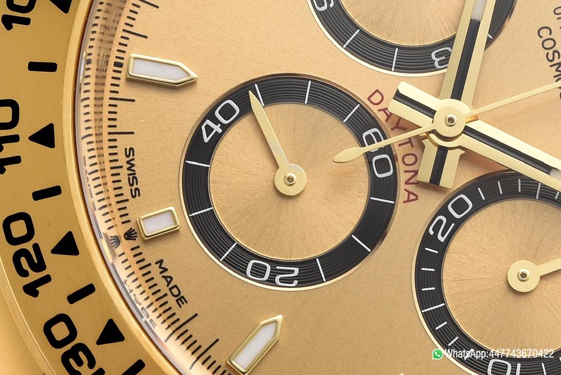 Super Clone Daytona 126508 Yellow Gold Dial with Black Chrono Counter 18K Yellow Gold Plated Bracelet 4131 Movement 06 Super Clone Daytona 126508 Yellow Gold Dial with Black Chrono Counter 18K Yellow Gold Plated Bracelet 4131 Movement 06