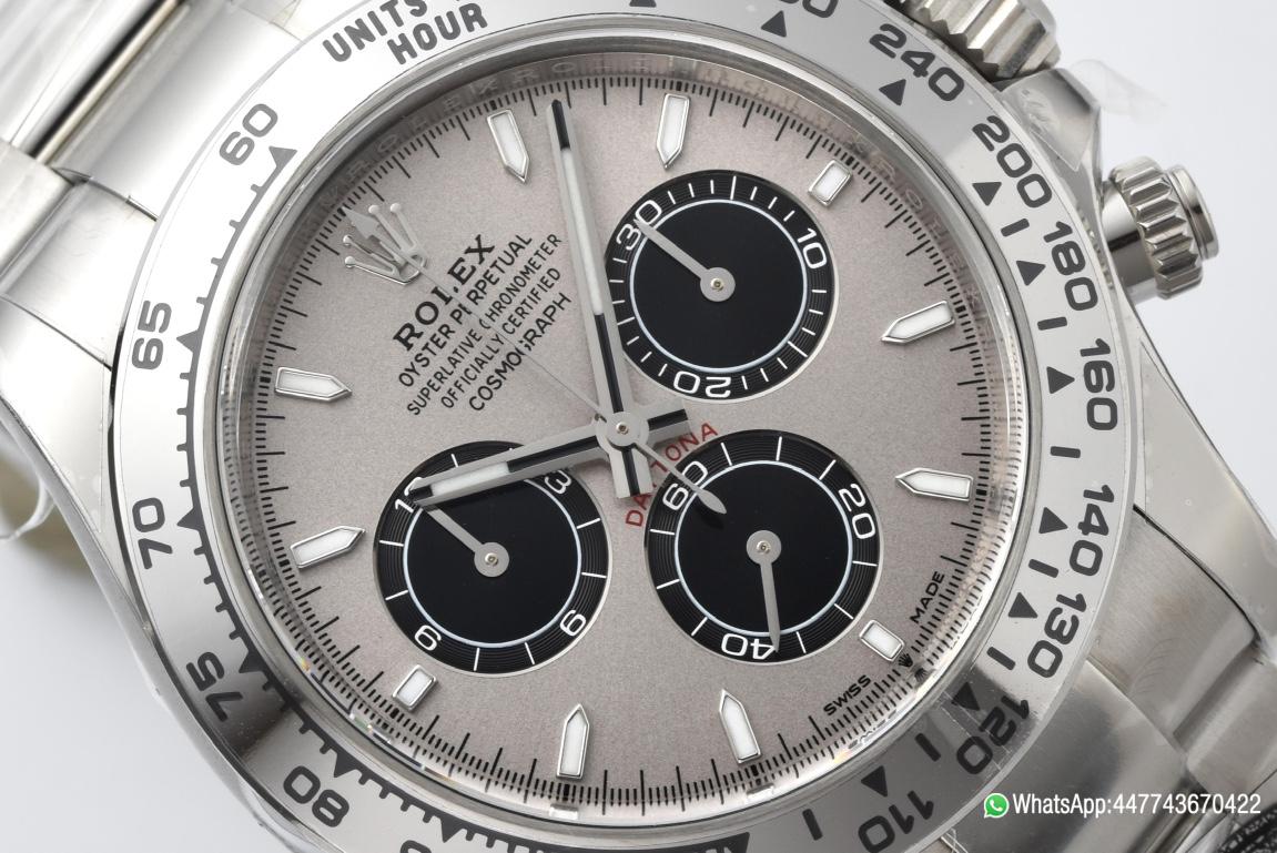 Super Clone Daytona M126509 0003 White Gold Plated Case Steel and Black Dial White Gold Scale Bezel White Gold Band 4131 Movement 03 Super Clone Daytona M126509 0003 White Gold Plated Case Steel and Black Dial White Gold Scale Bezel White Gold Band 4131 Movement 03