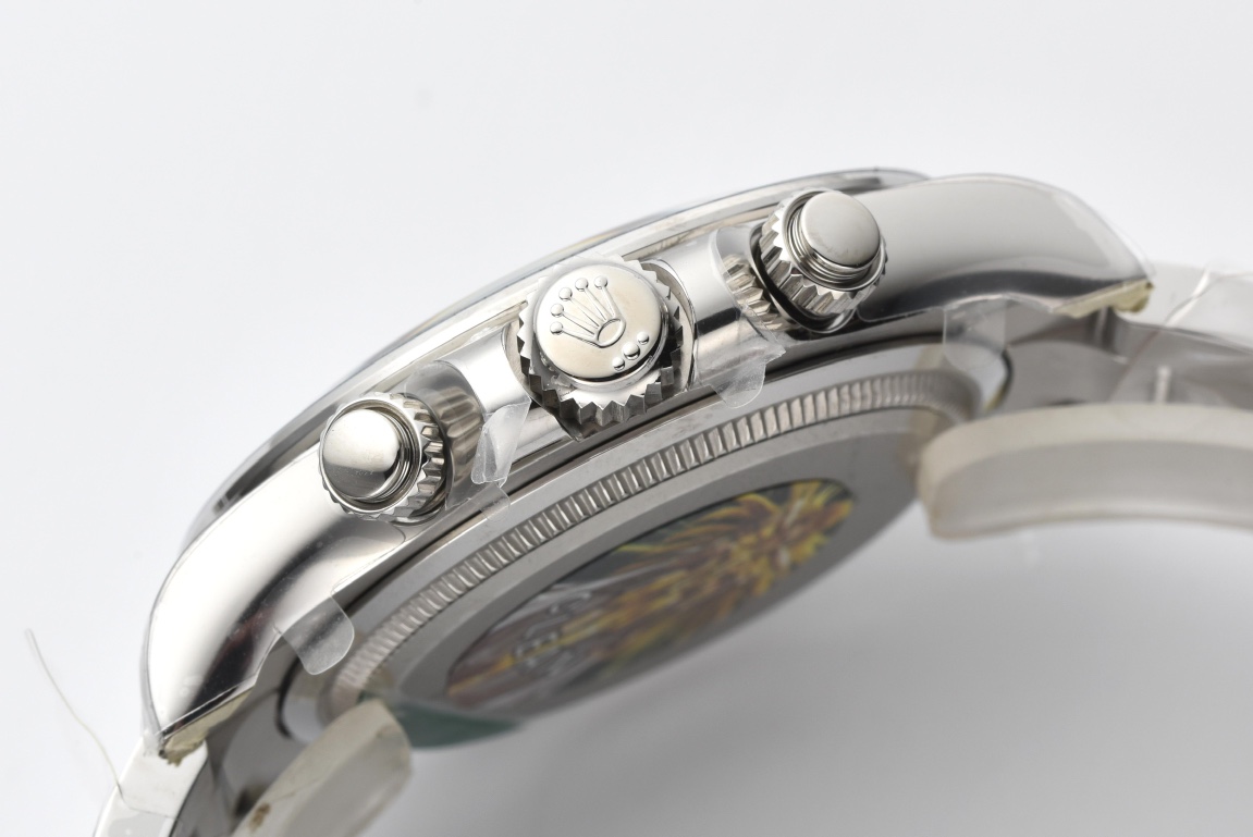 Victory Factory Daytona M126509 0003 White Gold Plated Case Steel and Black Dial White Gold Scale Bezel White Gold Band 4131 Movement 06 Clean Factory Daytona M126509 0003 White Gold Plated Case Steel and Black Dial White Gold Scale Bezel White Gold Band 4131 Movement 06