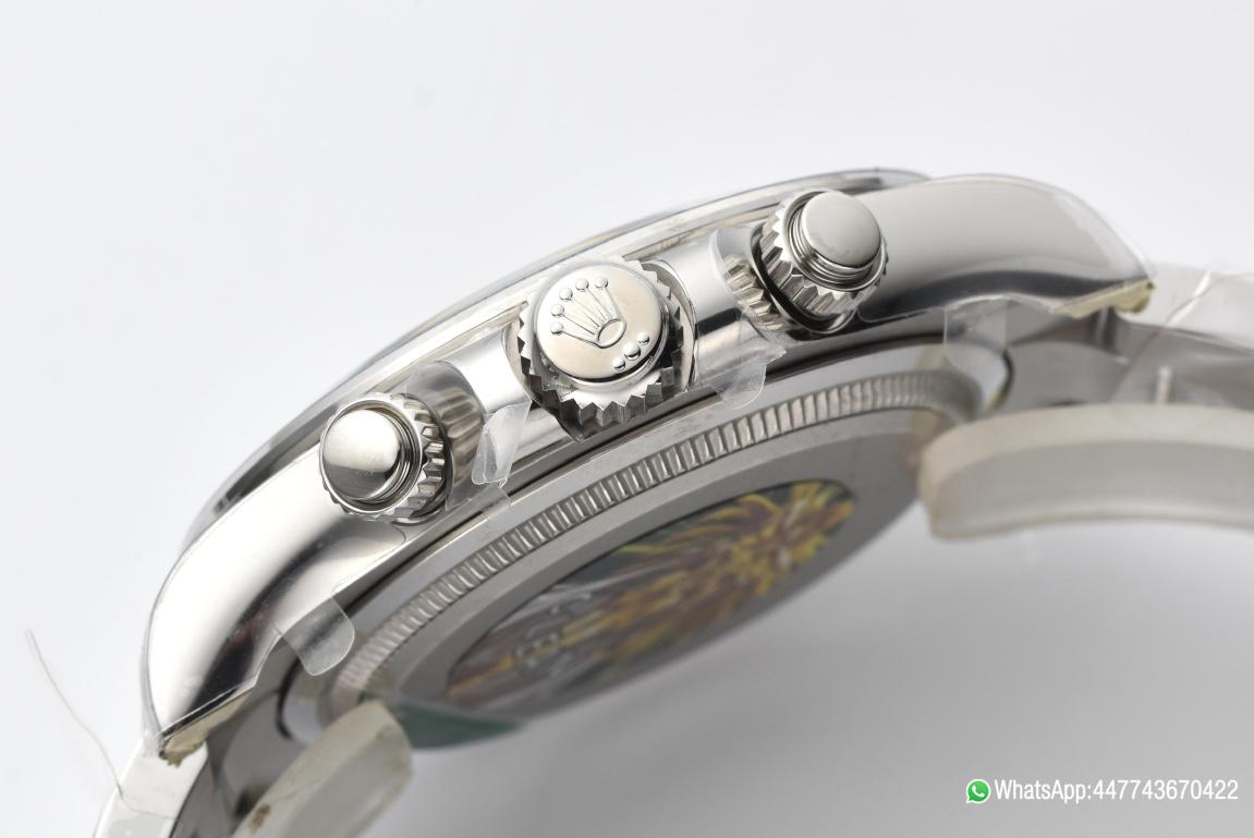 Super Clone Daytona M126509 0003 White Gold Plated Case Steel and Black Dial White Gold Scale Bezel White Gold Band 4131 Movement 06 Super Clone Daytona M126509 0003 White Gold Plated Case Steel and Black Dial White Gold Scale Bezel White Gold Band 4131 Movement 06