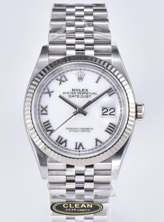 Victory Factory Rolex Datejust 36 White Dial with Roma Hour Markers ShangHai 3235 Movement Jubilee Bracelet 00 Clean Factory Rolex Datejust 36 White Dial with Roma Hour Markers ShangHai 3235 Movement Jubilee Bracelet 00