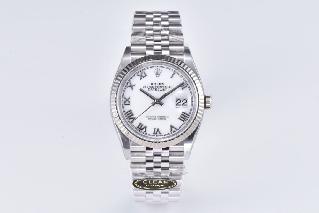 Victory Factory Rolex Datejust 36 White Dial with Roma Hour Markers ShangHai 3235 Movement Jubilee Bracelet 01 Clean Factory Rolex Datejust 36 White Dial with Roma Hour Markers ShangHai 3235 Movement Jubilee Bracelet 01