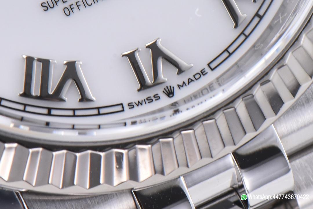 Super Clone Rolex Datejust 36 White Dial with Roma Hour Markers ShangHai 3235 Movement Jubilee Bracelet 05 Super Clone Rolex Datejust 36 White Dial with Roma Hour Markers ShangHai 3235 Movement Jubilee Bracelet 05