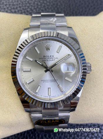 Super Clone Rolex Datejust M126334 0003 Silver Dial Oystersteel Case and Bracelet ShangHai 3235 Movement 000