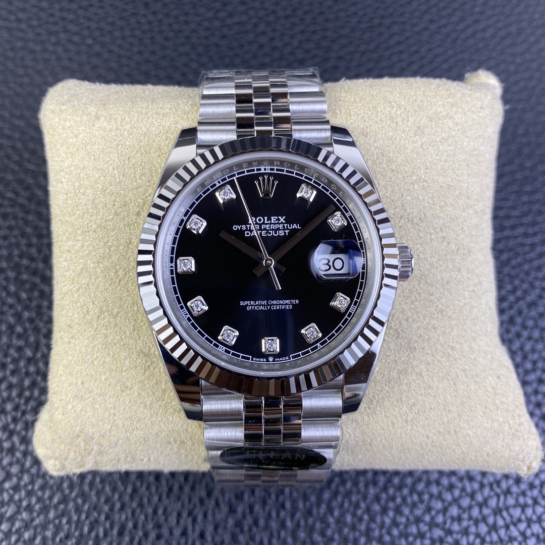 Victory Factory Rolex Datejust M126334 0012 Black Dial Diamond Hour Markers 904L Steel Case Oyster Bracelet ShangHai 3235 Movement 01 Clean Factory Rolex Datejust M126334 0012 Black Dial Diamond Hour Markers 904L Steel Case Oyster Bracelet ShangHai 3235 Movement 01
