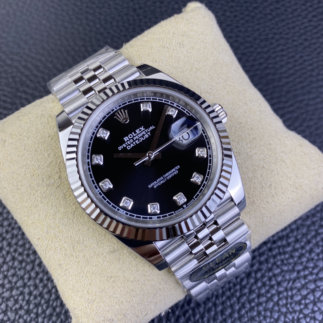 Victory Factory Rolex Datejust M126334 0012 Black Dial Diamond Hour Markers 904L Steel Case Oyster Bracelet ShangHai 3235 Movement 02 Clean Factory Rolex Datejust M126334 0012 Black Dial Diamond Hour Markers 904L Steel Case Oyster Bracelet ShangHai 3235 Movement 02