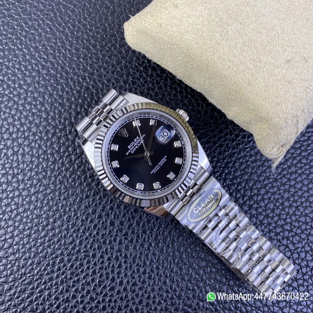 Super Clone Rolex Datejust M126334 0012 Black Dial Diamond Hour Markers 904L Steel Case Oyster Bracelet ShangHai 3235 Movement 09 Super Clone Rolex Datejust M126334 0012 Black Dial Diamond Hour Markers 904L Steel Case Oyster Bracelet ShangHai 3235 Movement 09