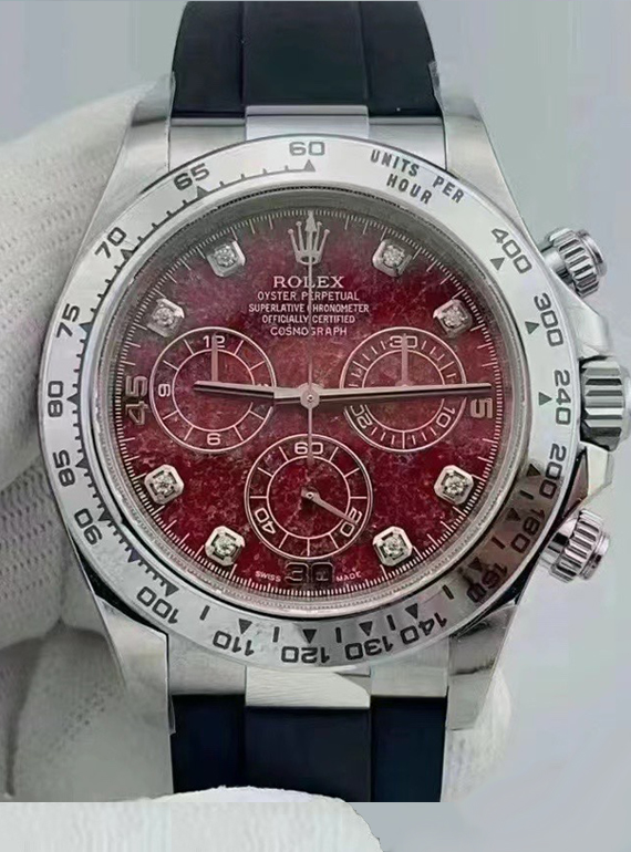 Victory Factory Rolex Daytona 116509 Red Grossular Rubellite Dial Diamonds Index DanDong 4130 SuperClone Movement 00 1 Clean Factory Rolex Daytona 116509 Red Grossular Rubellite Dial Diamonds Index DanDong 4130 SuperClone Movement 00 1