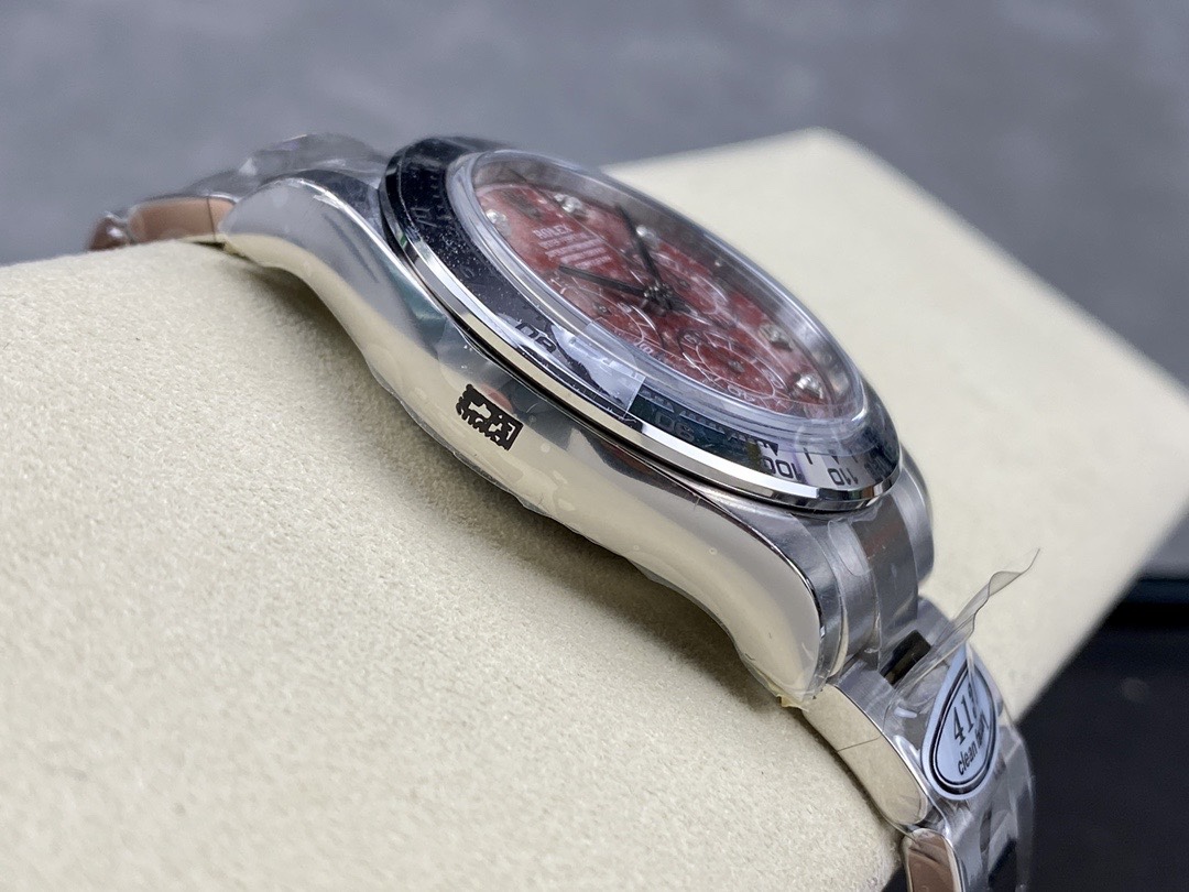 Victory Factory Rolex Daytona 116509 Red Grossular Rubellite Dial Diamonds Index DanDong 4130 SuperClone Movement 05 Clean Factory Rolex Daytona 116509 Red Grossular Rubellite Dial Diamonds Index DanDong 4130 SuperClone Movement 05