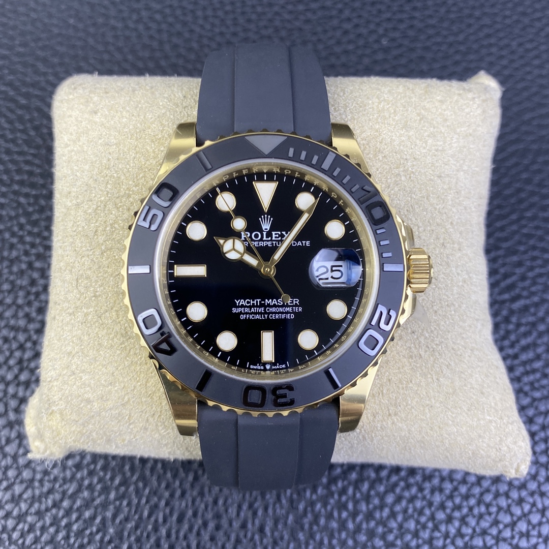 Victory Factory Rolex Yacht Master 42mm 226658 Yellow Gold Case 3D Black Ceramic Bezel Oysterflex Strap SuerClone 3235 Movement 01 Clean Factory Rolex Yacht Master 42mm 226658 Yellow Gold Case 3D Black Ceramic Bezel Oysterflex Strap SuerClone 3235 Movement 01
