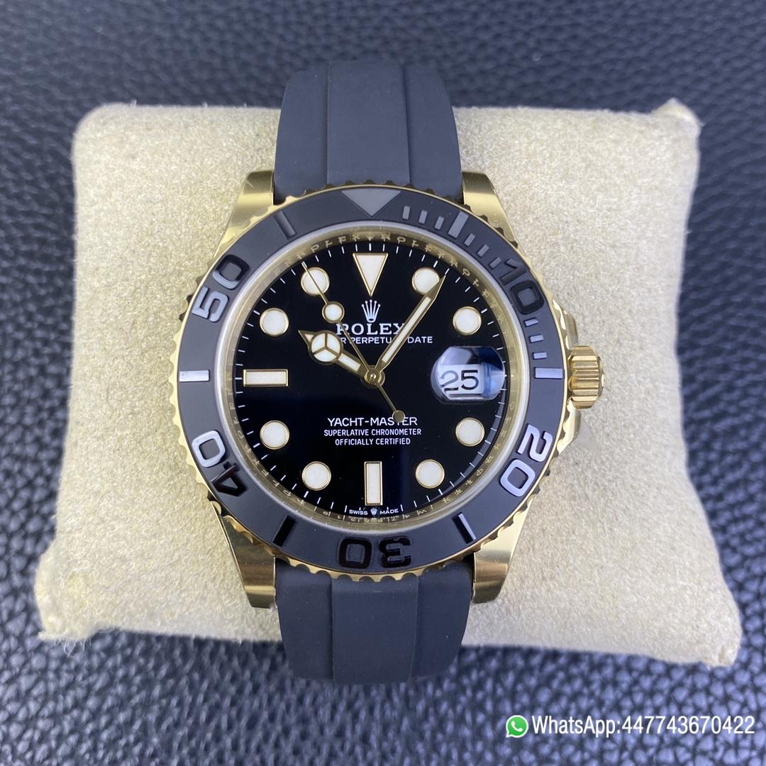 Super Clone Rolex Yacht Master 42mm 226658 Yellow Gold Case 3D Black Ceramic Bezel Oysterflex Strap SuerClone 3235 Movement 01 Super Clone Rolex Yacht Master 42mm 226658 Yellow Gold Case 3D Black Ceramic Bezel Oysterflex Strap SuerClone 3235 Movement 01