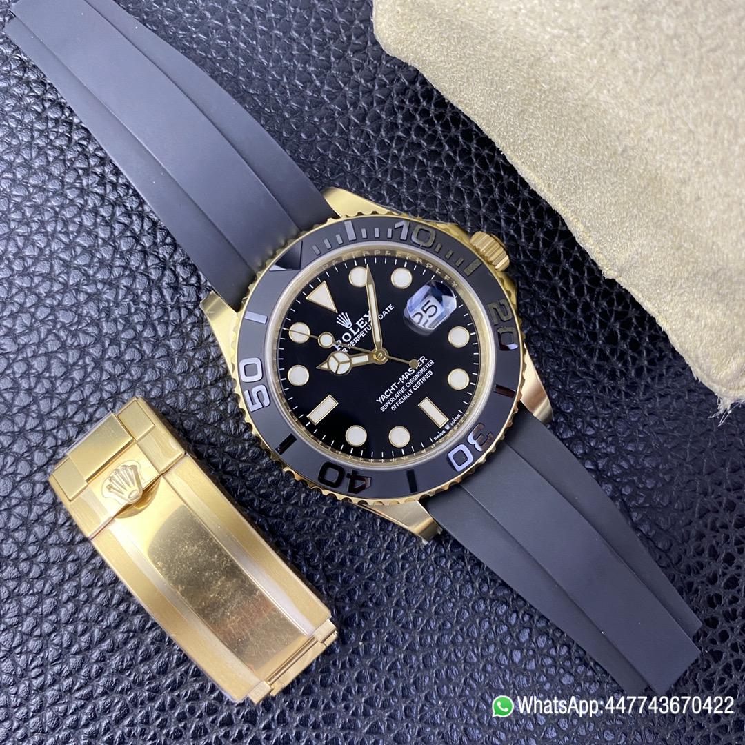 Super Clone Rolex Yacht Master 42mm 226658 Yellow Gold Case 3D Black Ceramic Bezel Oysterflex Strap SuerClone 3235 Movement 09 Super Clone Rolex Yacht Master 42mm 226658 Yellow Gold Case 3D Black Ceramic Bezel Oysterflex Strap SuerClone 3235 Movement 09