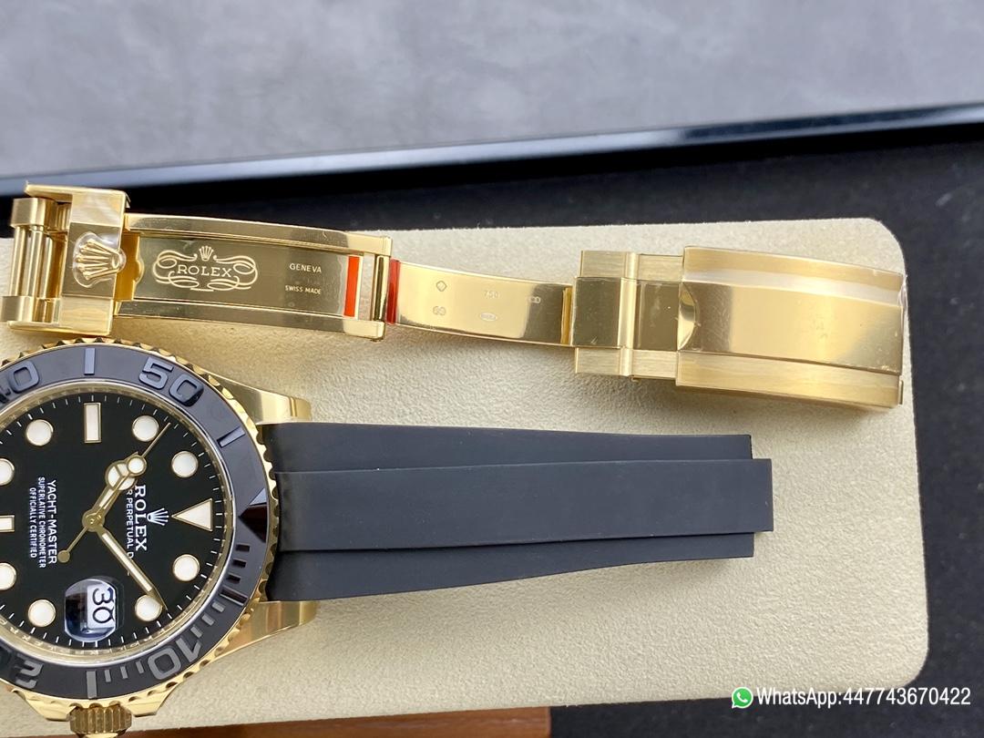 Super Clone Rolex Yacht Master 42mm 226658 Yellow Gold Case 3D Black Ceramic Bezel Oysterflex Strap SuerClone 3235 Movement 10 Super Clone Rolex Yacht Master 42mm 226658 Yellow Gold Case 3D Black Ceramic Bezel Oysterflex Strap SuerClone 3235 Movement 10