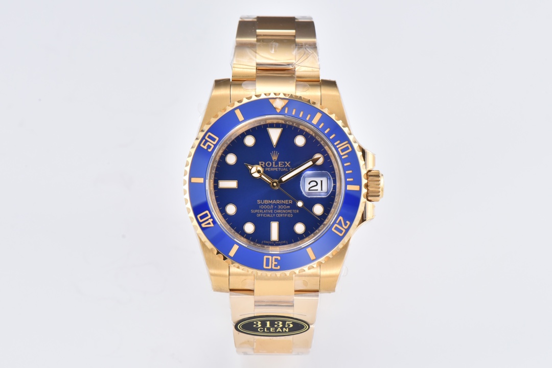 Victory Factory Submariner 116618LB 40mm Blue Dial Ceramic Bezel Full Yellow Gold Case 01 1 Clean Factory Submariner 116618LB 40mm Blue Dial Ceramic Bezel Full Yellow Gold Case 01 1