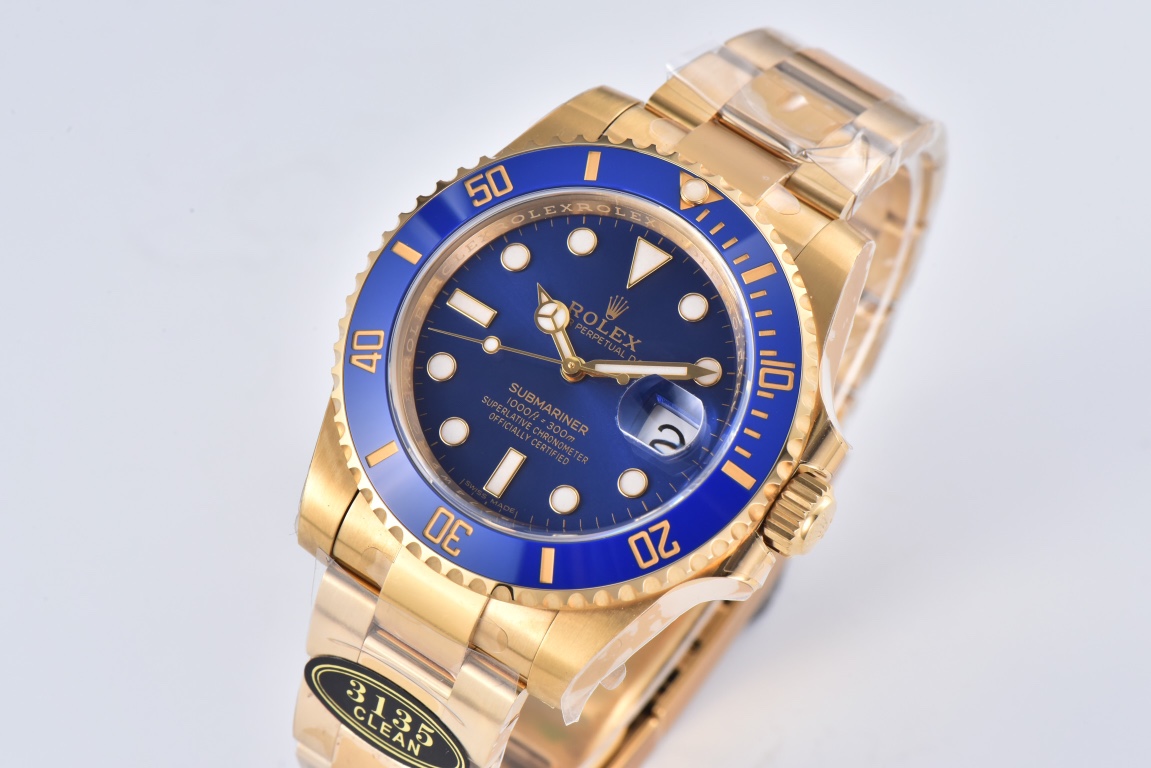 Victory Factory Submariner 116618LB 40mm Blue Dial Ceramic Bezel Full Yellow Gold Case 02 Clean Factory Submariner 116618LB 40mm Blue Dial Ceramic Bezel Full Yellow Gold Case 02