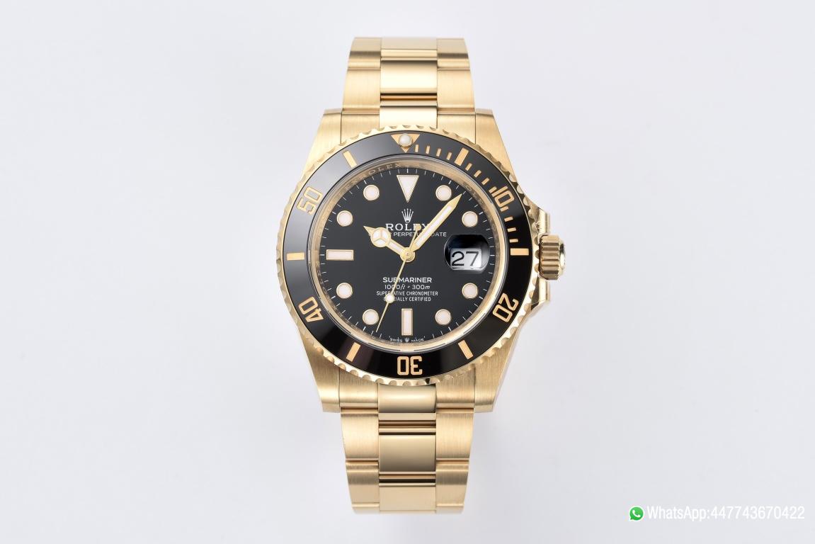Super Clone Submariner 126618LN 41mm Black Dial Ceramic Bezel Full Yellow Gold Plated Case Oyster Bracelet SH3235 Movement 01 Super Clone Submariner 126618LN 41mm Black Dial Ceramic Bezel Full Yellow Gold Plated Case Oyster Bracelet SH3235 Movement 01