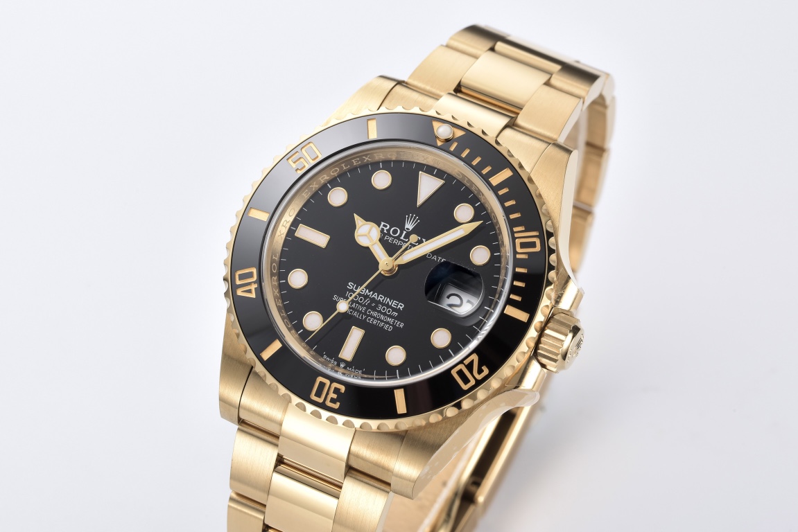 Victory Factory Submariner 126618LN 41mm Black Dial Ceramic Bezel Full Yellow Gold Plated Case Oyster Bracelet SH3235 Movement 02 Clean Factory Submariner 126618LN 41mm Black Dial Ceramic Bezel Full Yellow Gold Plated Case Oyster Bracelet SH3235 Movement 02