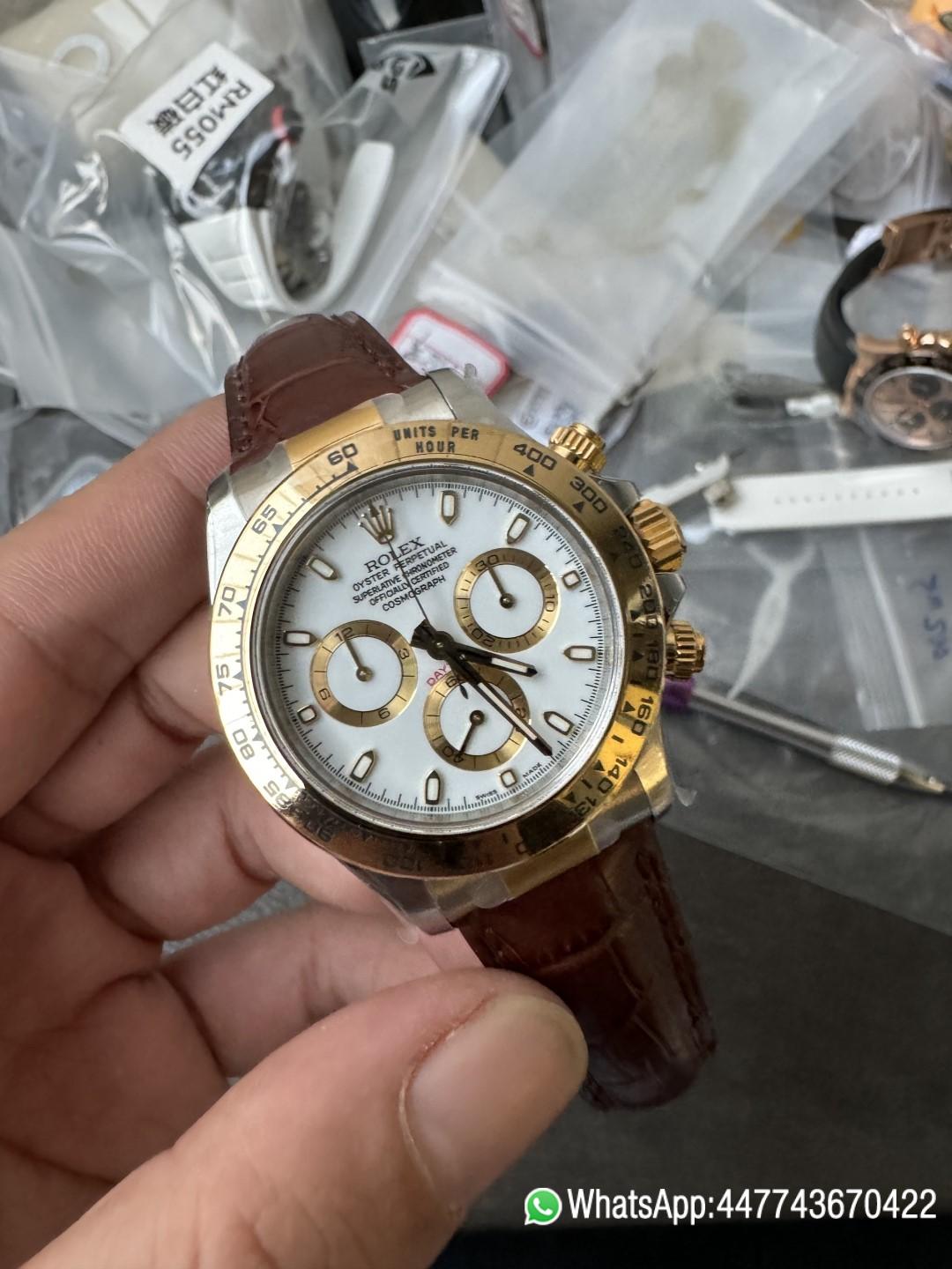 Super Clone Watch Daytoan 116503 White Dial Yellow Gold Bezel 904L Steel Case Alligator Strap DD4130 Movement 07 Super Clone Watch Daytoan 116503 White Dial Yellow Gold Bezel 904L Steel Case Alligator Strap DD4130 Movement 07