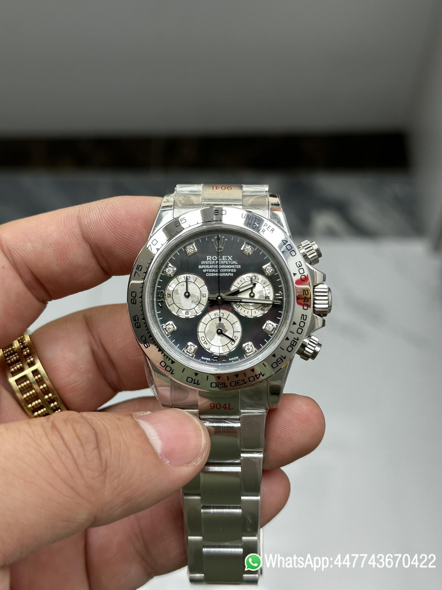 Super Clone Watch Daytona 116509 Black Mother of Pearl Dial Diamond Hors Markers SuperClone 4130 Movement 01 Super Clone Watch Daytona 116509 Black Mother of Pearl Dial Diamond Hors Markers SuperClone 4130 Movement 01