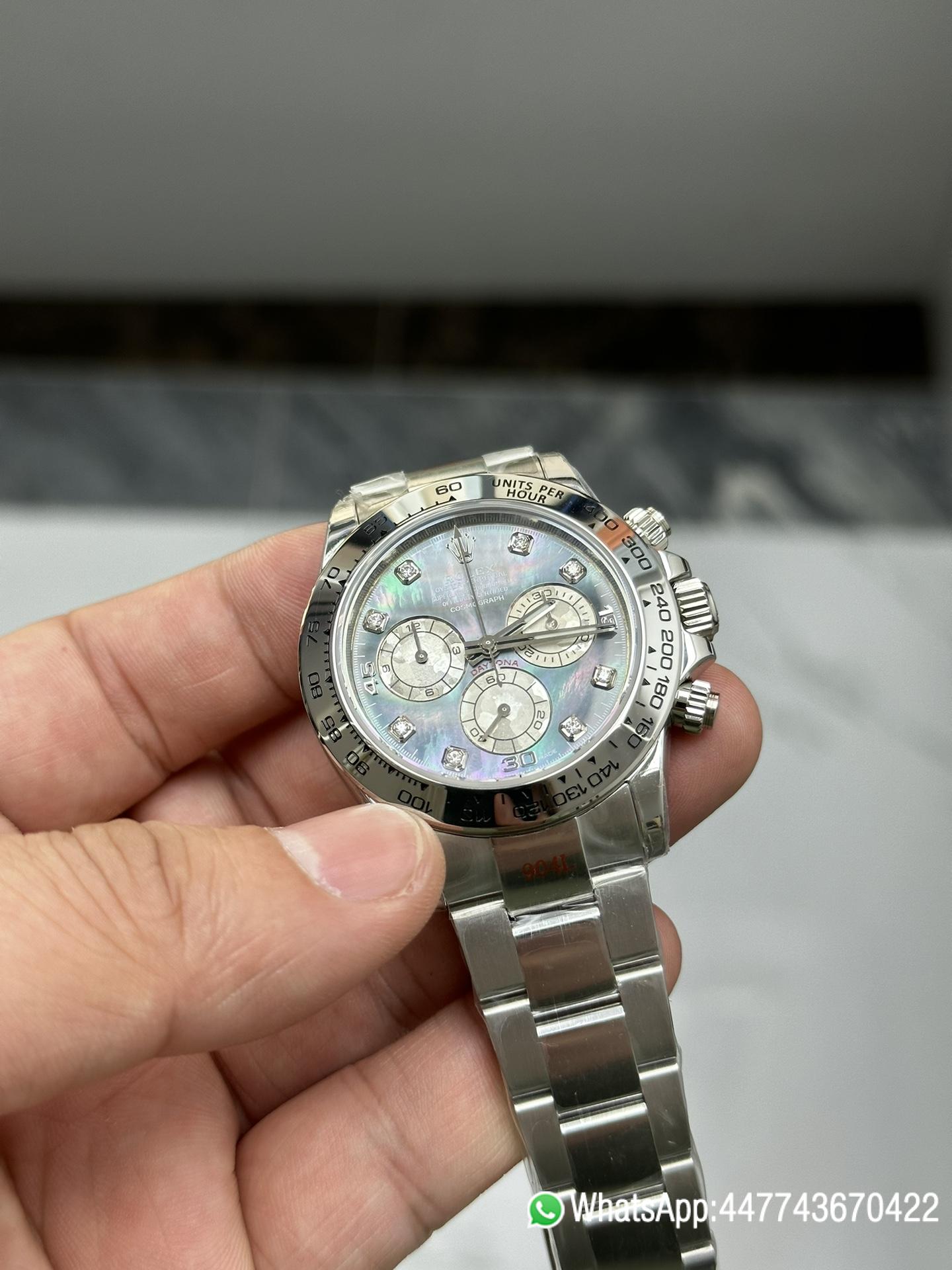 Super Clone Watch Daytona 116509 Black Mother of Pearl Dial Diamond Hors Markers SuperClone 4130 Movement 03 Super Clone Watch Daytona 116509 Black Mother of Pearl Dial Diamond Hors Markers SuperClone 4130 Movement 03