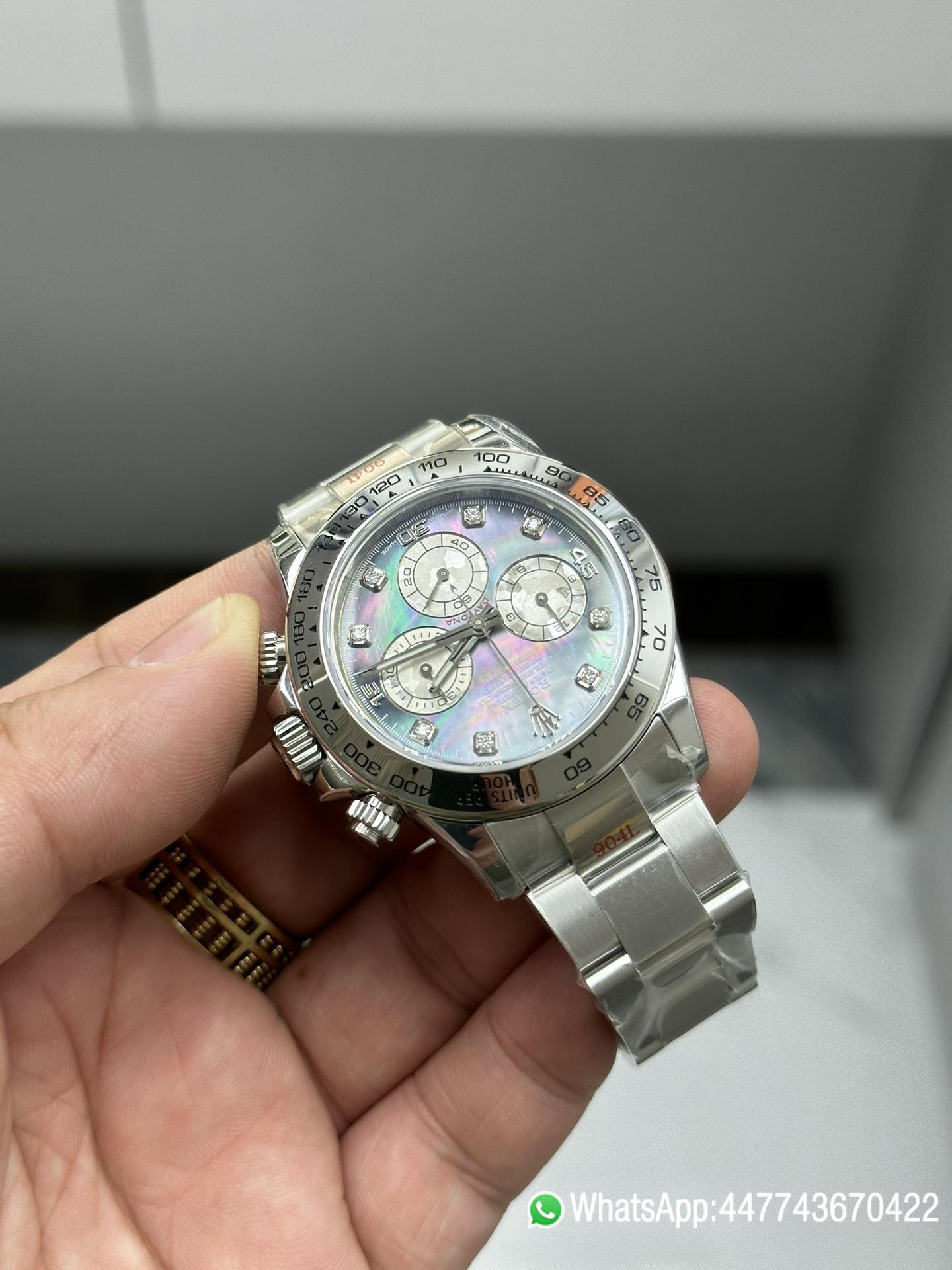 Super Clone Watch Daytona 116509 Black Mother of Pearl Dial Diamond Hors Markers SuperClone 4130 Movement 05 Super Clone Watch Daytona 116509 Black Mother of Pearl Dial Diamond Hors Markers SuperClone 4130 Movement 05