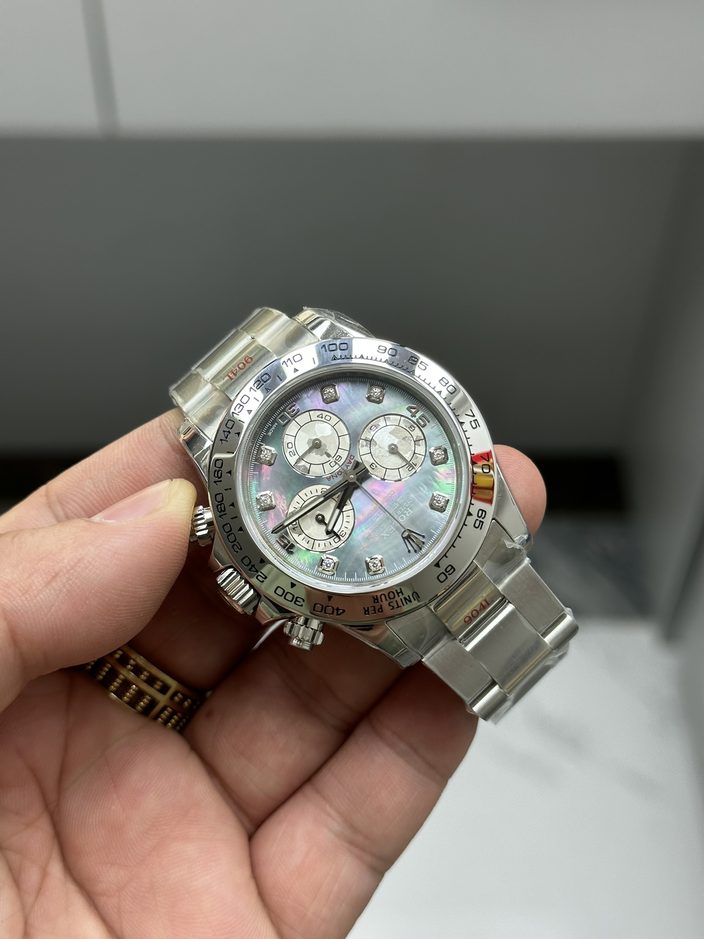 Victory Factory Watch Daytona 116509 Black Mother of Pearl Dial Diamond Hors Markers SuperClone 4130 Movement 06 Clean Factory Watch Daytona 116509 Black Mother of Pearl Dial Diamond Hors Markers SuperClone 4130 Movement 06