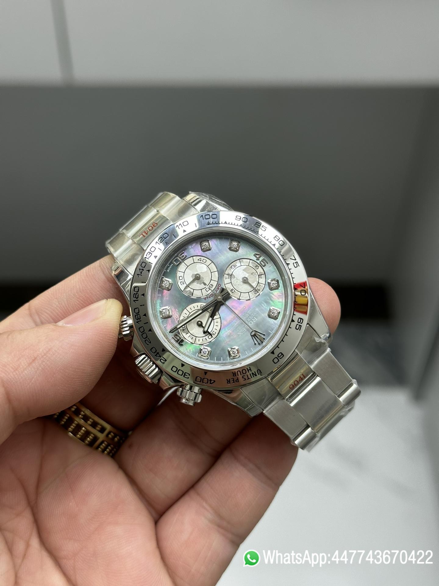 Super Clone Watch Daytona 116509 Black Mother of Pearl Dial Diamond Hors Markers SuperClone 4130 Movement 06 Super Clone Watch Daytona 116509 Black Mother of Pearl Dial Diamond Hors Markers SuperClone 4130 Movement 06