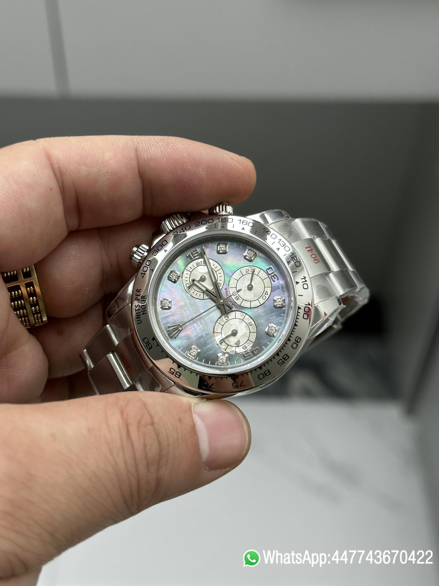 Super Clone Watch Daytona 116509 Black Mother of Pearl Dial Diamond Hors Markers SuperClone 4130 Movement 07 Super Clone Watch Daytona 116509 Black Mother of Pearl Dial Diamond Hors Markers SuperClone 4130 Movement 07