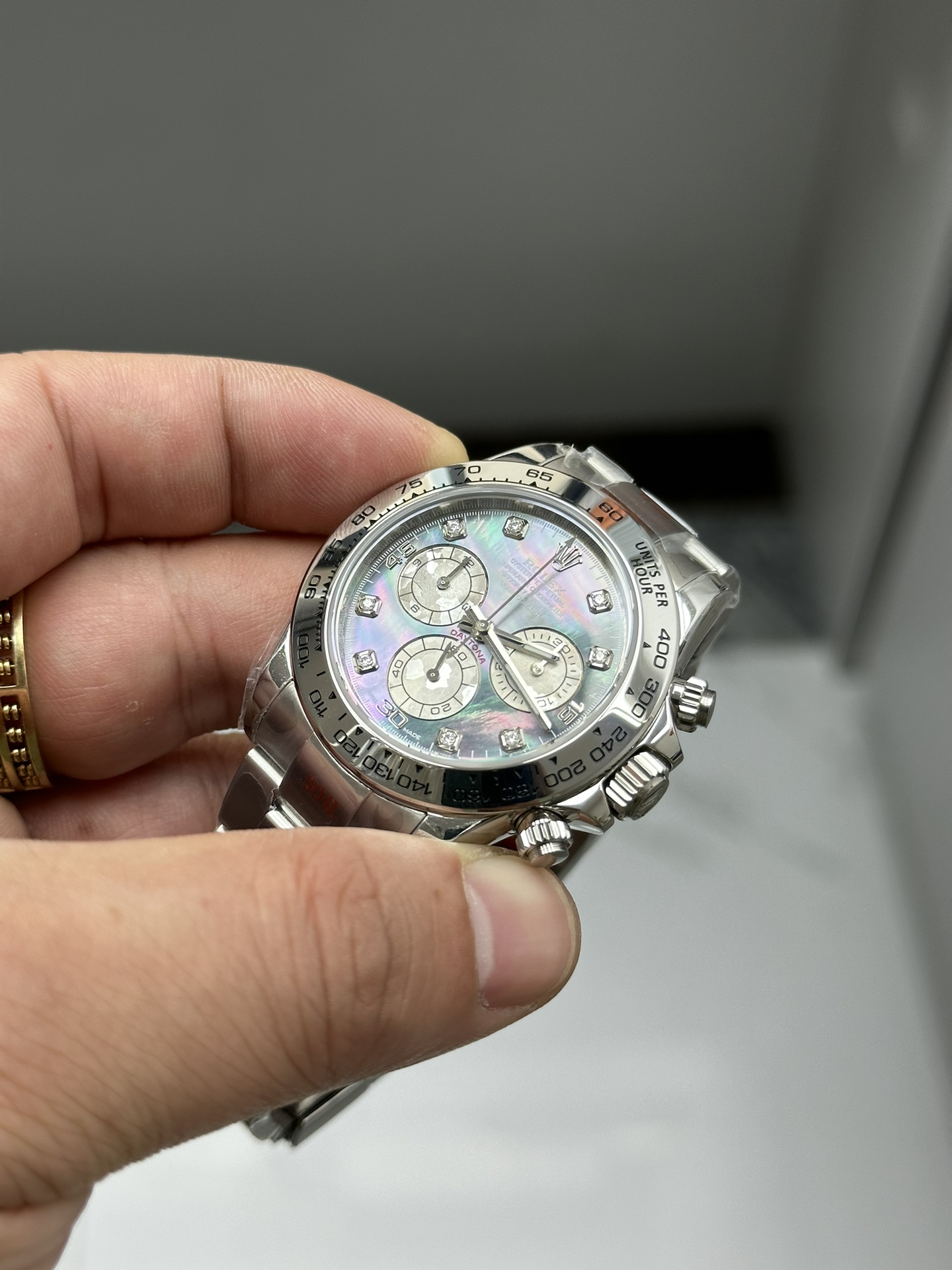 Victory Factory Watch Daytona 116509 Black Mother of Pearl Dial Diamond Hors Markers SuperClone 4130 Movement 08 Clean Factory Watch Daytona 116509 Black Mother of Pearl Dial Diamond Hors Markers SuperClone 4130 Movement 08