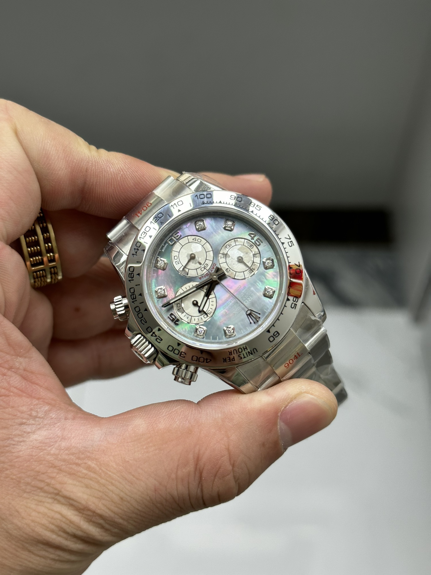 Victory Factory Watch Daytona 116509 Black Mother of Pearl Dial Diamond Hors Markers SuperClone 4130 Movement 09 Clean Factory Watch Daytona 116509 Black Mother of Pearl Dial Diamond Hors Markers SuperClone 4130 Movement 09